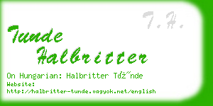 tunde halbritter business card
